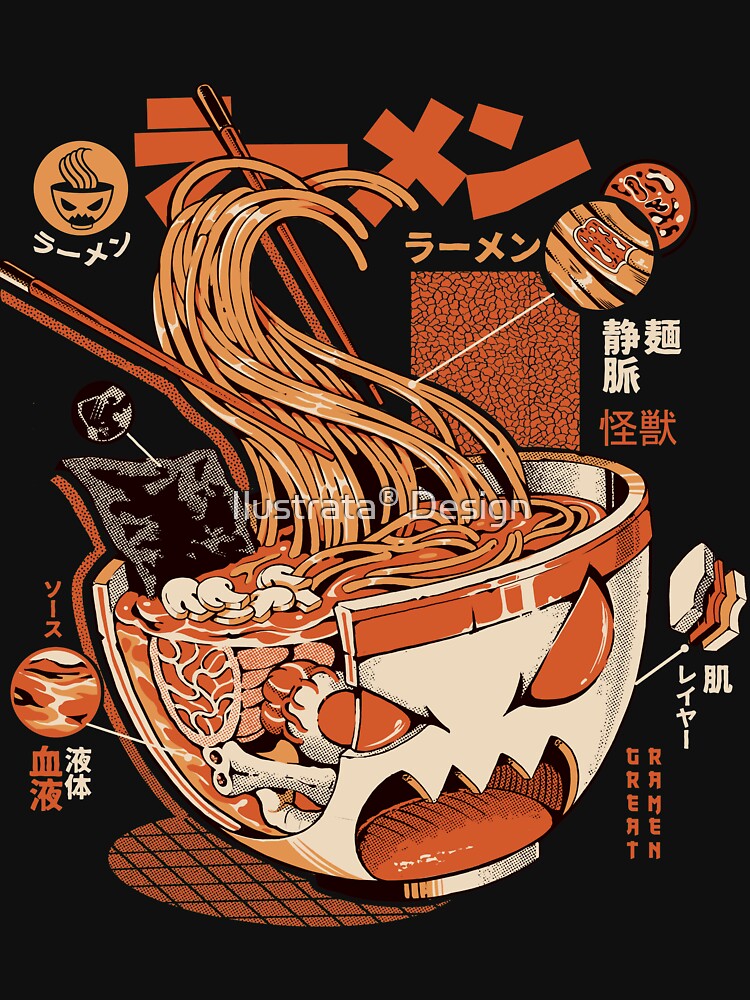 Black X-ray Great Ramen! by Ilustrata®