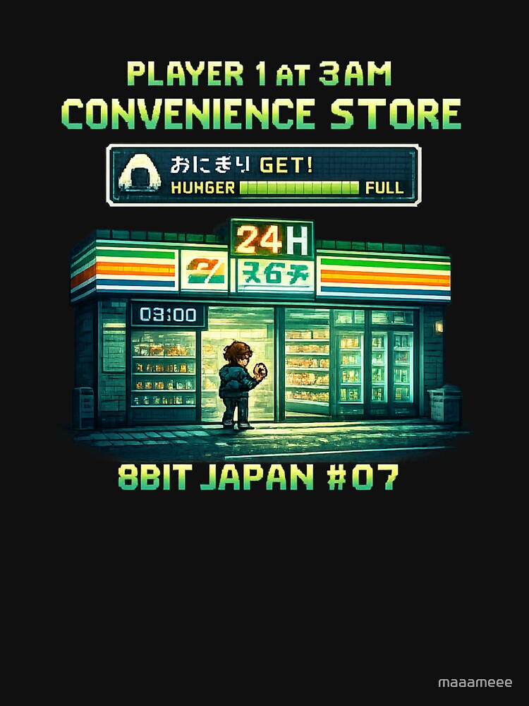 8-Bit Convenience Store | Retro RPG Pixel Art | Japanese Night Design by maaameee
