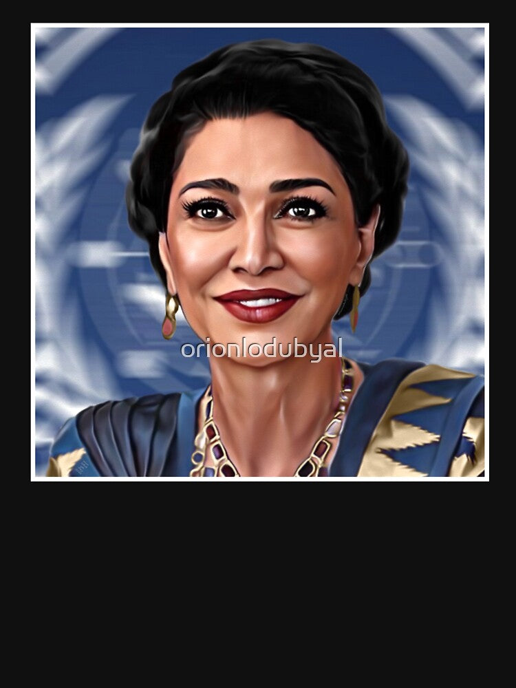 Chrissy Blue Background Portrait for Screaming Firehawks by orionlodubyal