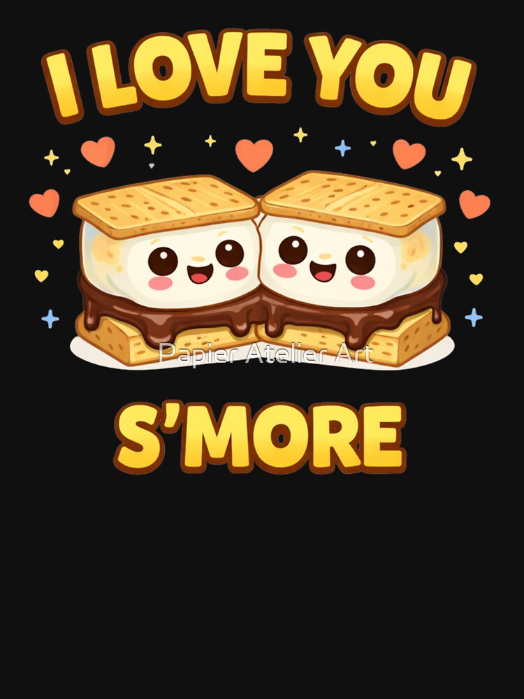 I Love You S’more Cute Food Pun by Papier Atelier Art