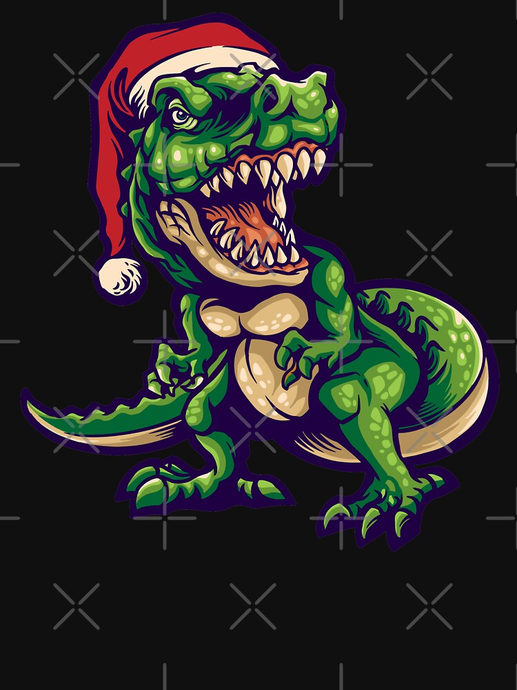 dinosaur christmas pun green by Gloria312