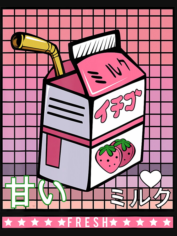 90S Japanese Otaku Stylish-Aesthetic Milk Drink Japan-Lover by Seth Shiver