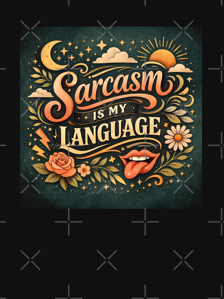 Sarcasm Is My Language – Aesthetic Typography Design by Sanika arts