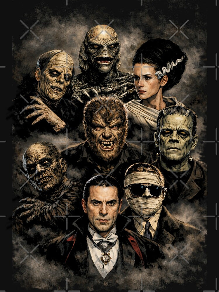 Universal Classic Monsters by American Artist Designs