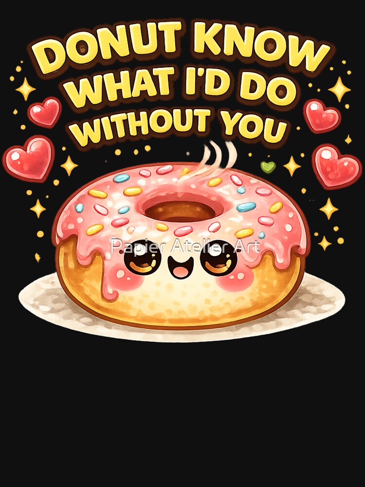 Donut Know Without You Pun by Papier Atelier Art