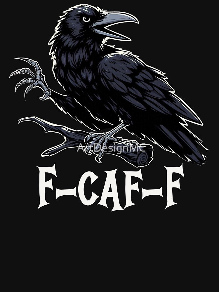 F-Caw-F Raven Crow - Vintage Gothic Bird Pun by ArtDesignMC