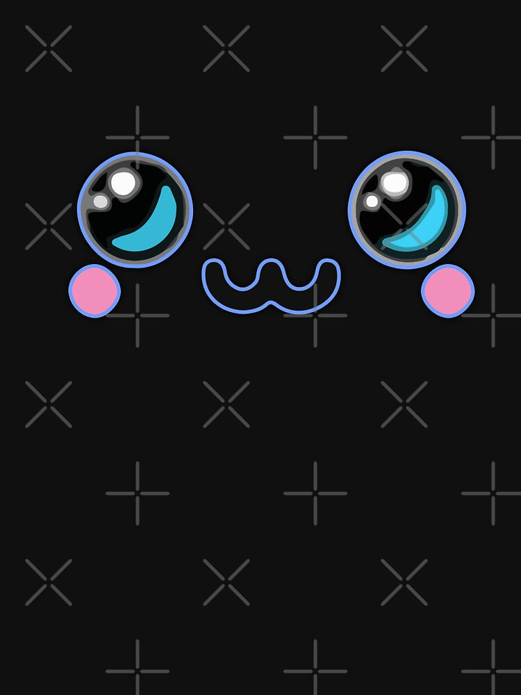 Kawaii cute blue eye happy face by Kam-designs