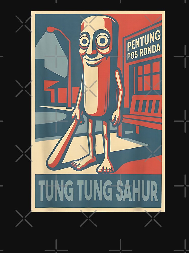 Vintage Funny Shirt Meme Brainrot Tung Tung Tung Sahur by sarzerdesigns