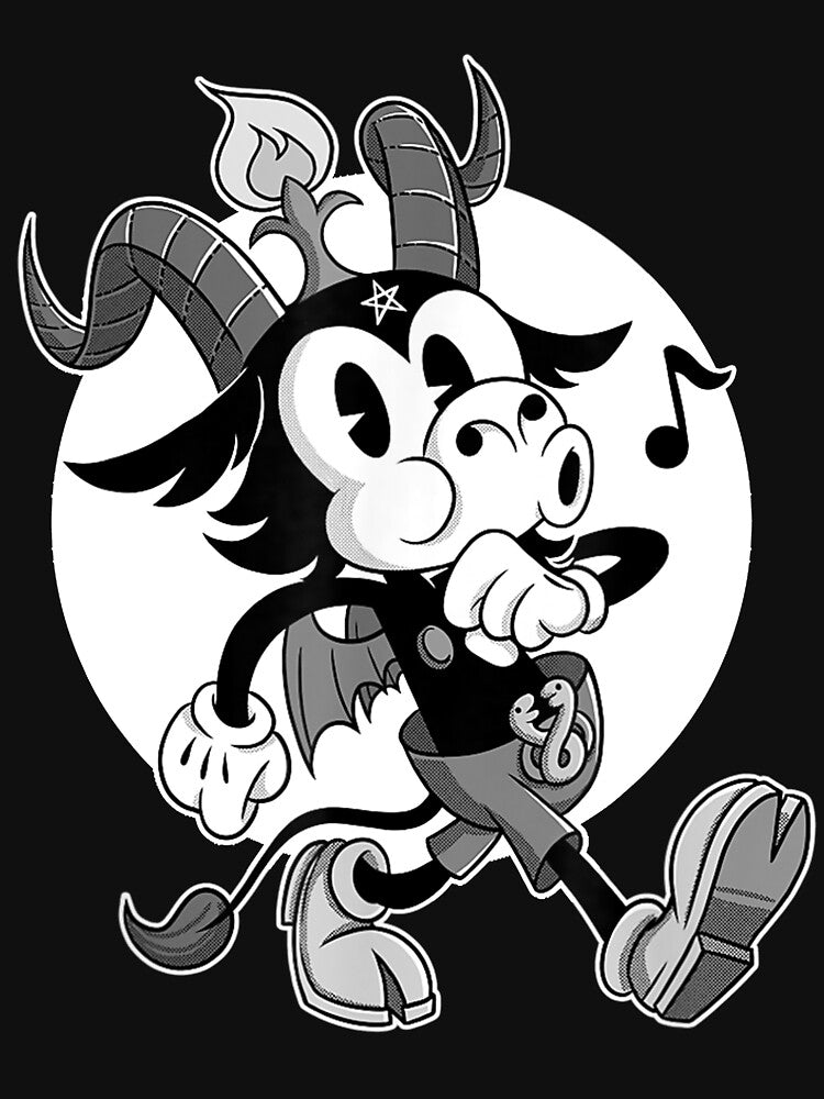 Retro Cartoon Baphomet Black Magic craft Atheist Satan Occult Satanic goat Lucifer by Reign Of Darkness