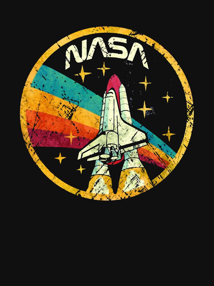 USA Space Agency Vintage Colors V03 T-Shirt_2546541 by KTY-NUSS