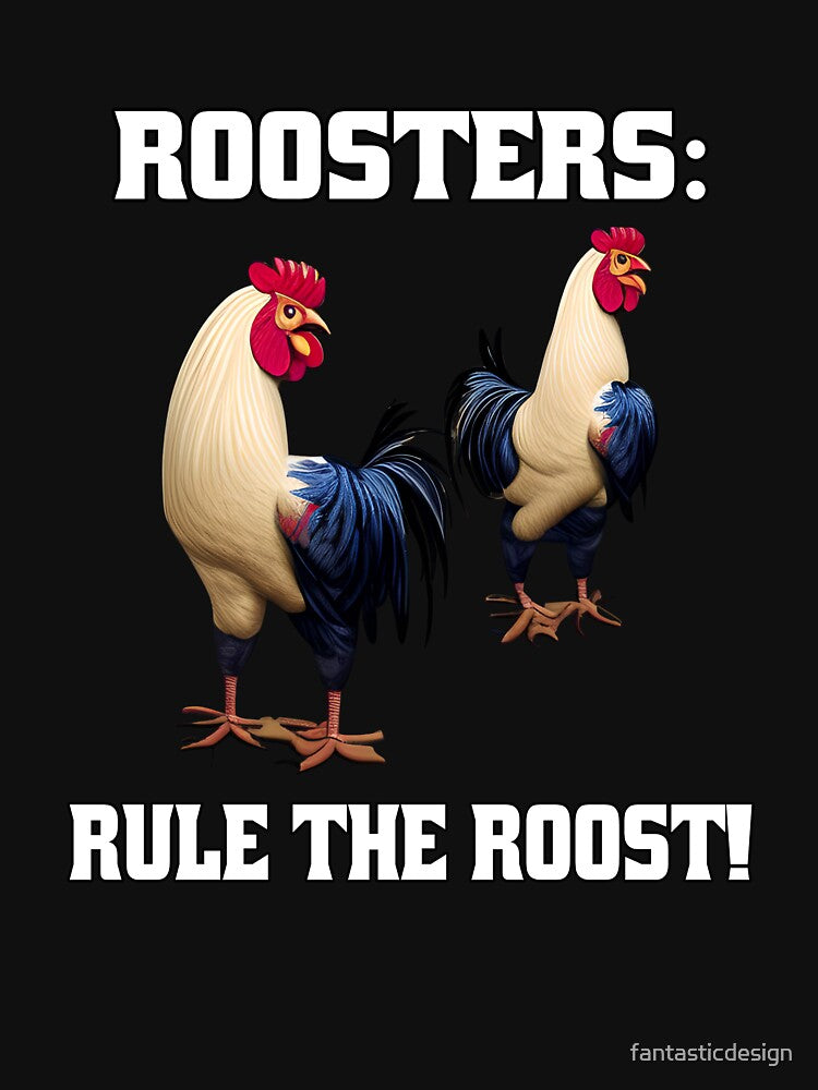 Funny Chicken Farmer Humor Roosters: Rule The Roost by fantasticdesign