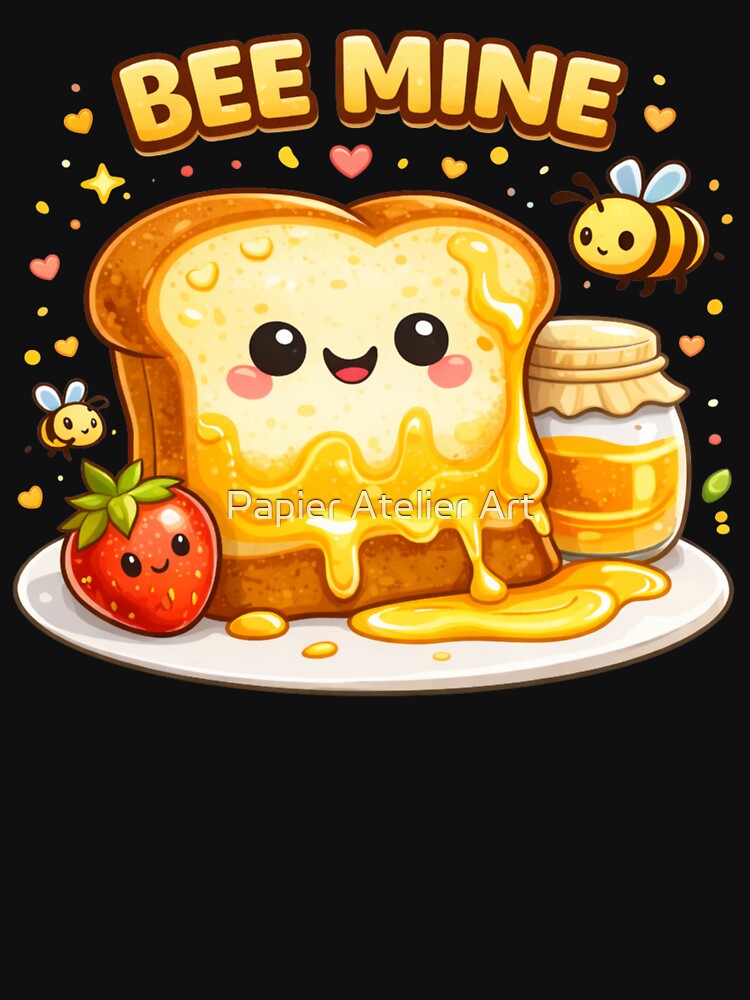 Bee Mine Cute Honey Pun by Papier Atelier Art