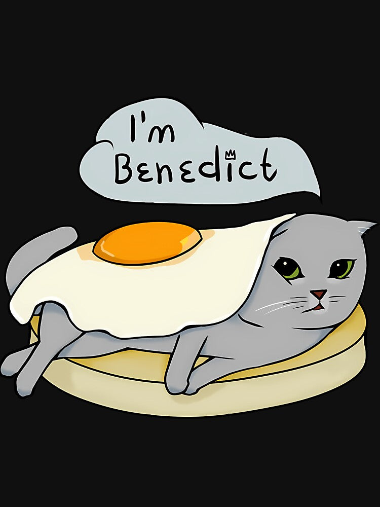 Cat Eggs Benedict Food Pun by hdukiyxgb46