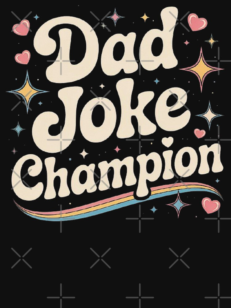 Dad Joke Champion Retro Style Funny Father Humor Design by love3617