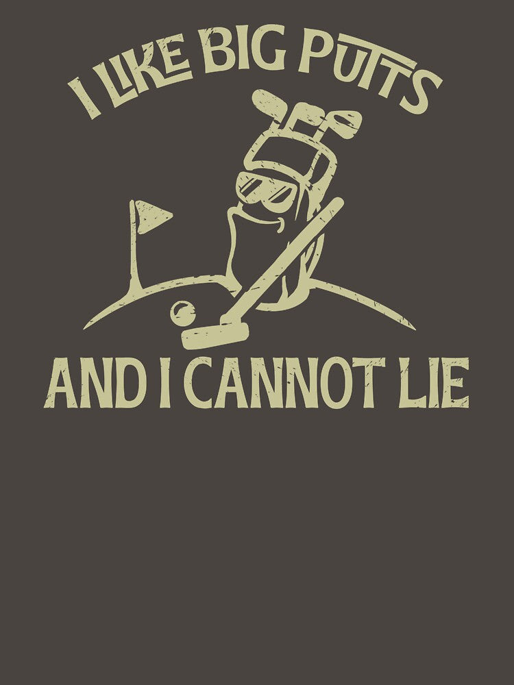 I Like Big Putts And I Cannot Lie Vintage Golf Pun Tan by 19thHoleHumor