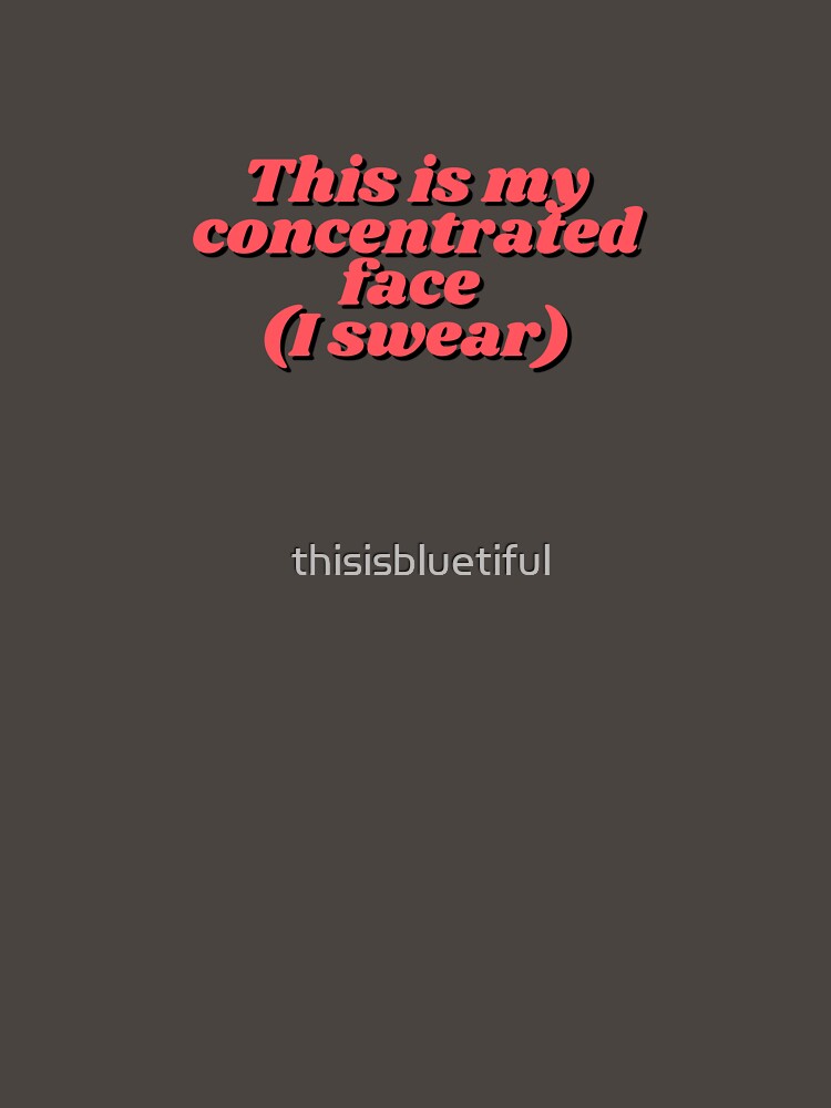 concentrated face by thisisbluetiful