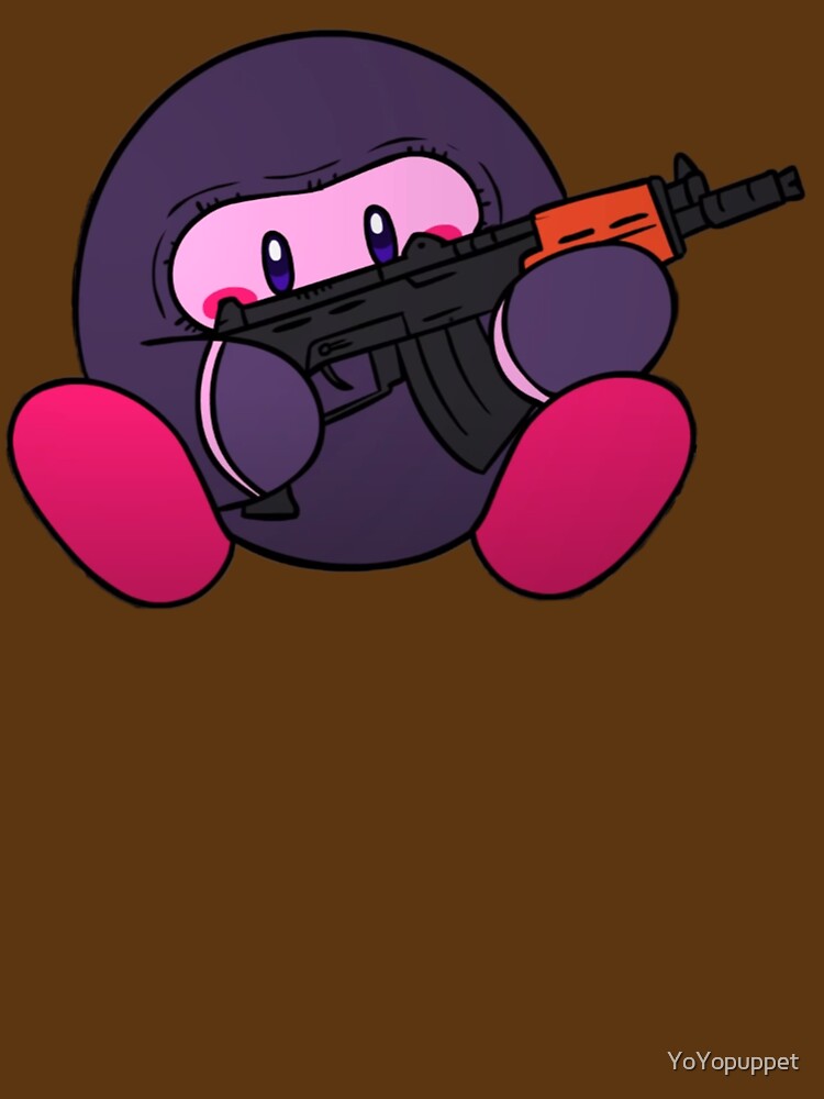 Kirbo with AK by YoYopuppet