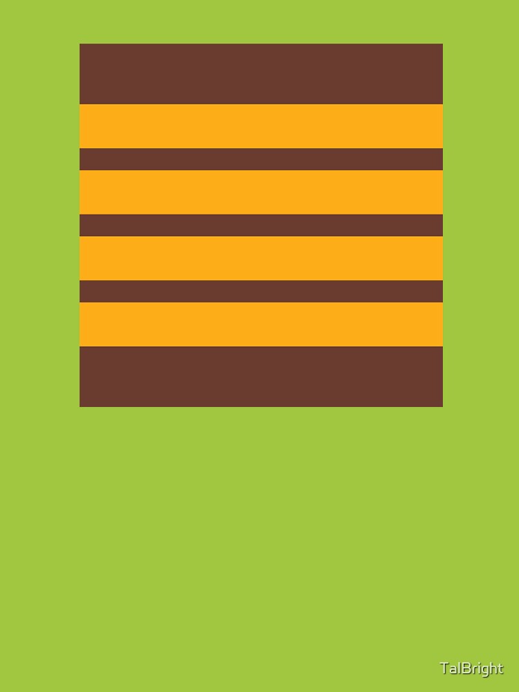 Retro vintage color stripes- yellow on brown by TalBright