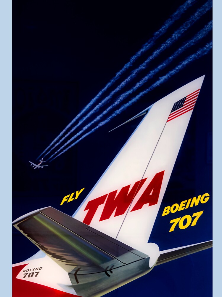 Fly 707 retro poster by CorasPosters