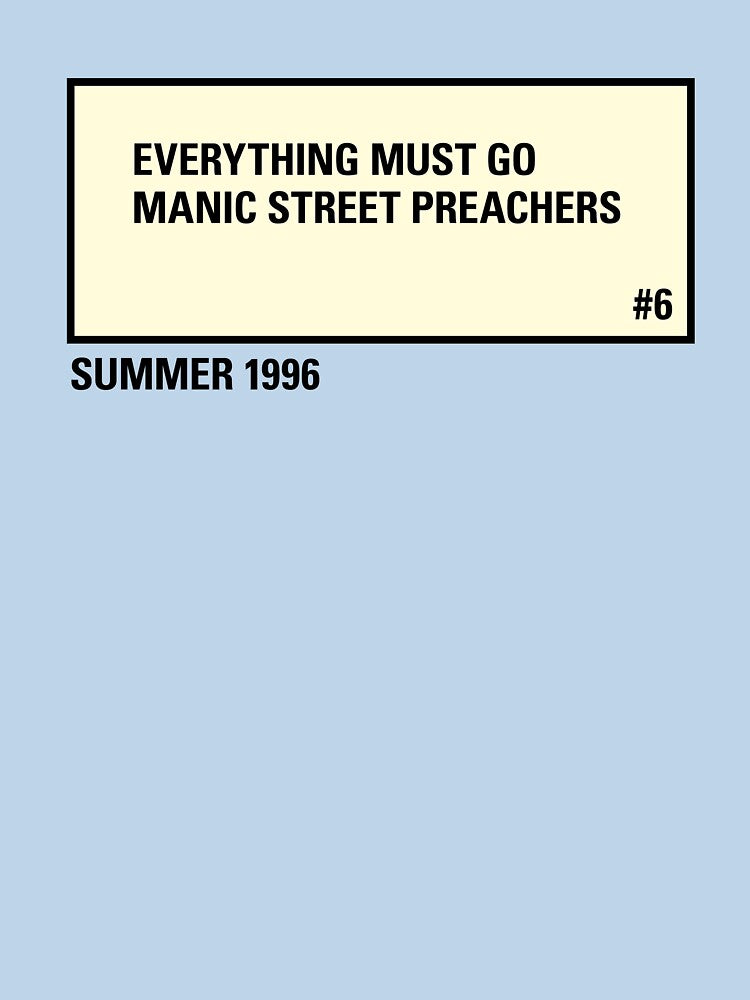 Manic Street Preachers, summer 1996, Everything Must Go, The Holy Bible, Gold Against The Soul, Britpop, Vintage by ElasticaShirts