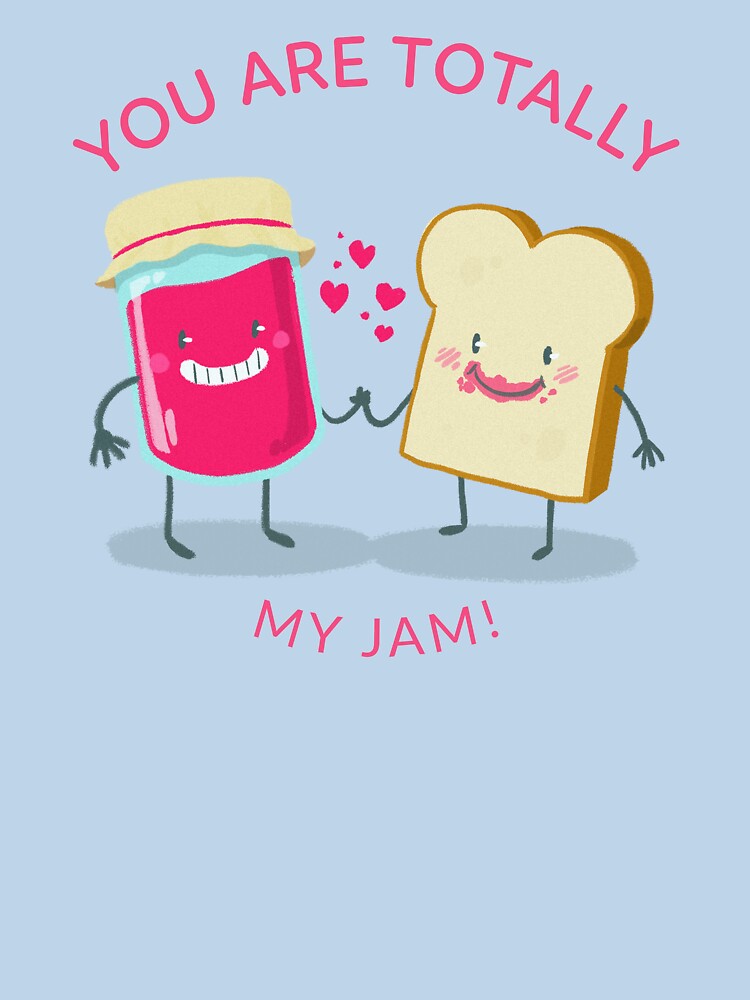 You Are Totally My Jam – Cute Bread & Jam Pun Sticker by Novel Works Studio