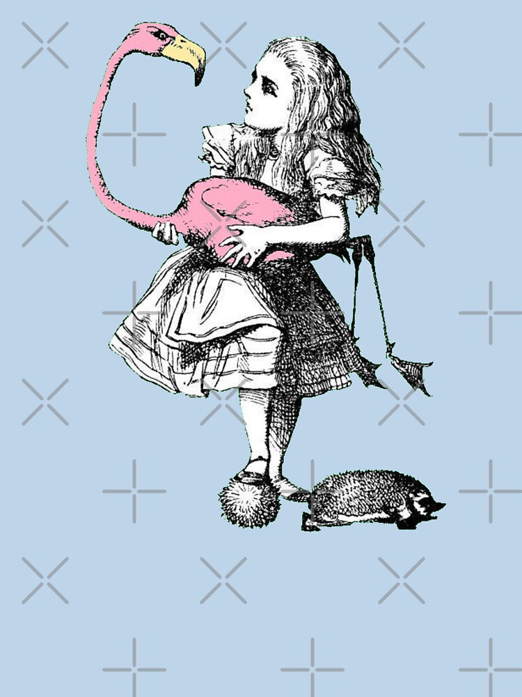Alice and the flamingo, wonderland by DeVeauDesign