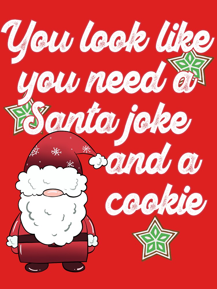Funny Christmas Dad Joke You Need a Santa Joke and a Cookie by OliviaGbyKyro