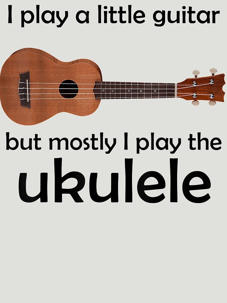 Funny Ukulele Pun "Little Guitar" by vickiknopp