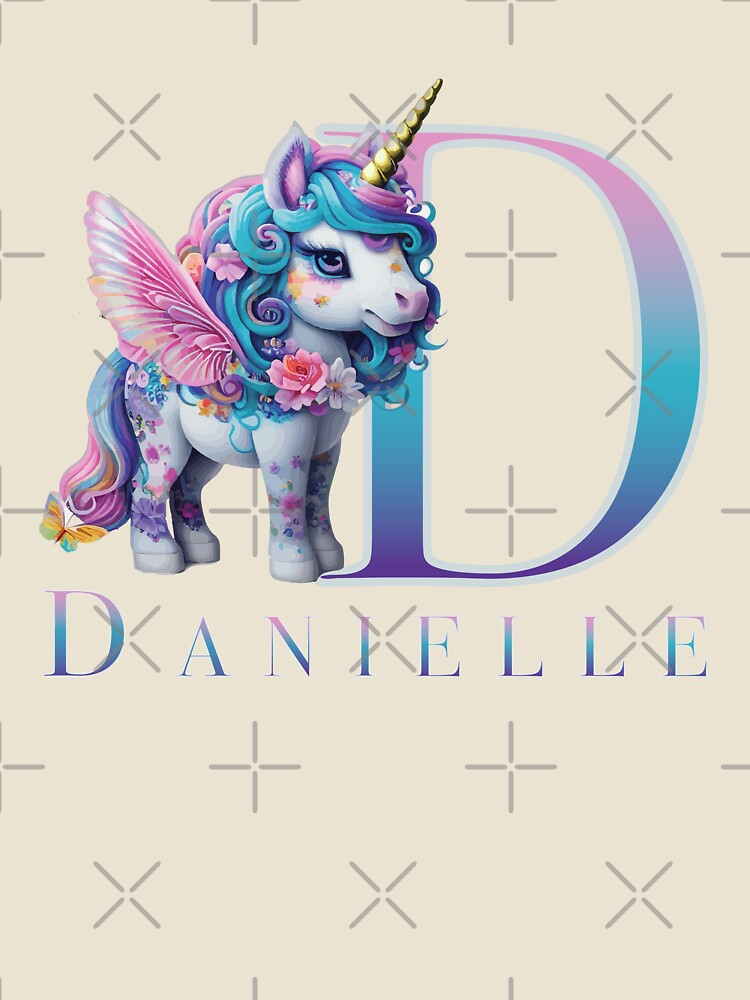 Danielle name with a cute unicorn by Lubellebubble20