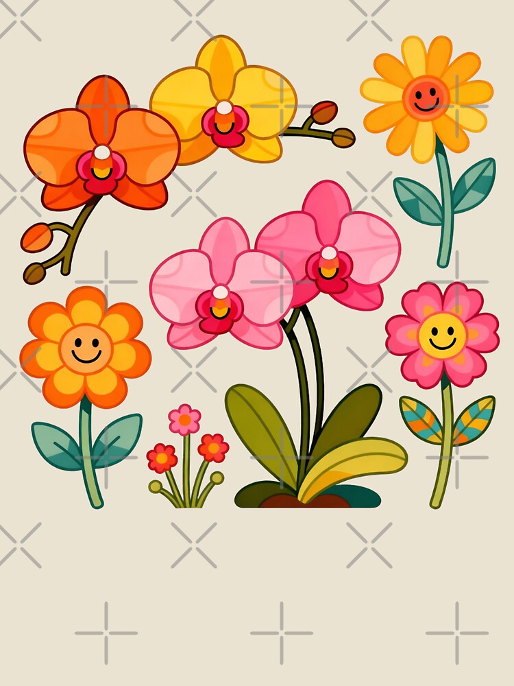 Orchids Retro by Arty Art