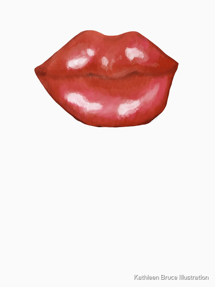 Shiny Red Lips by Kathleen Bruce Illustration