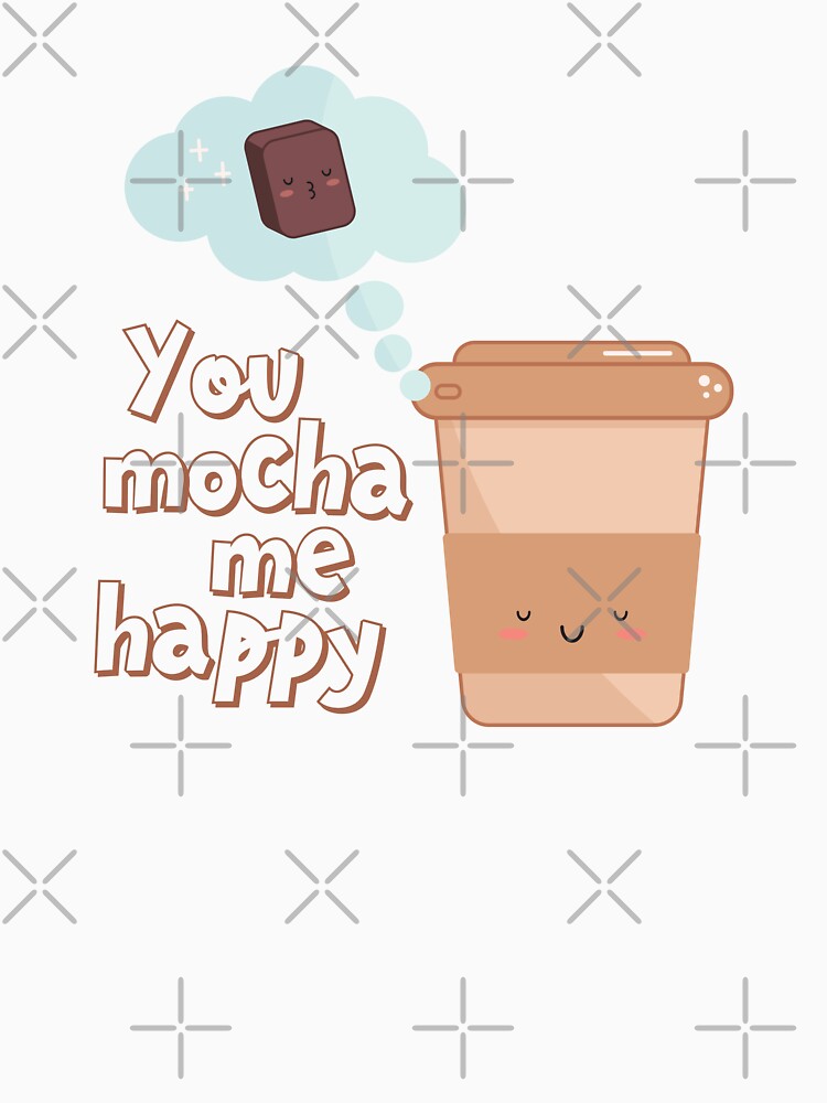 Coffee and chocolate make me happy kawaii design by high5doodle