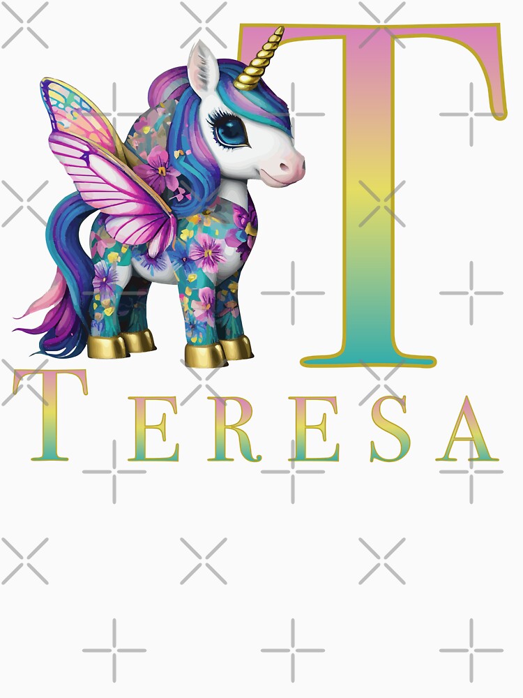 Teresa name with a cute unicorn by Lubellebubble20