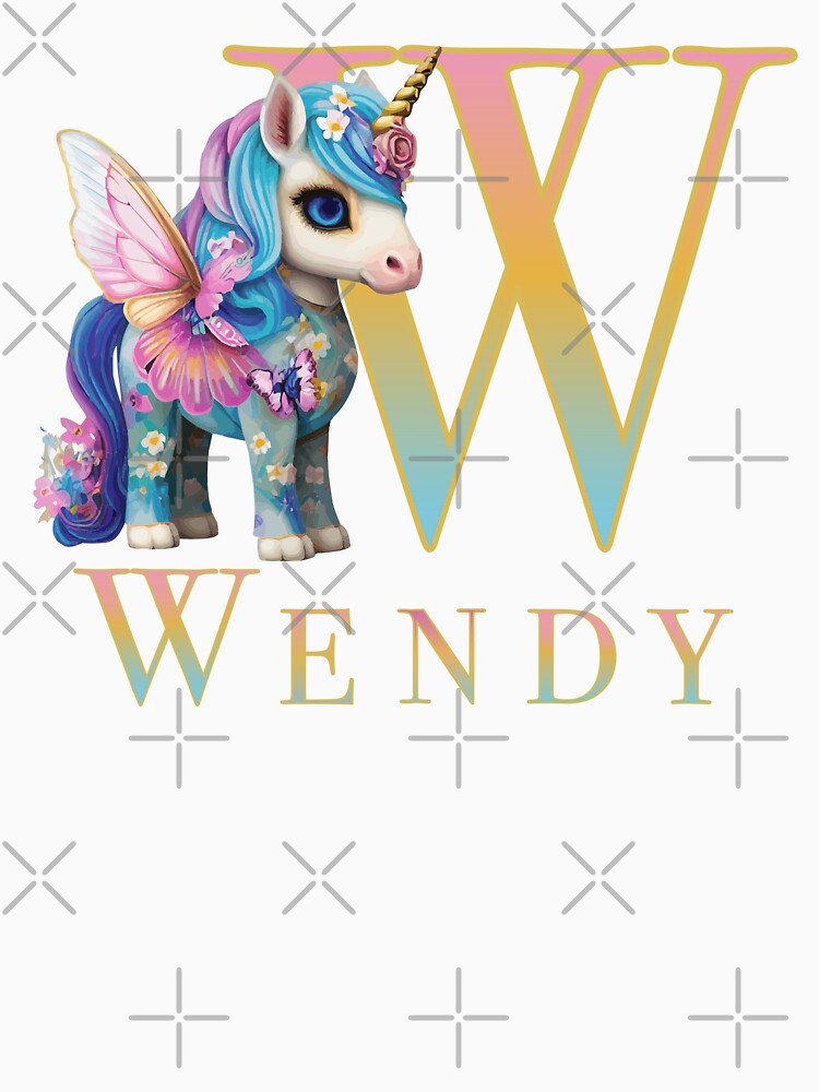 Wendy name with a cute unicorn by Lubellebubble20