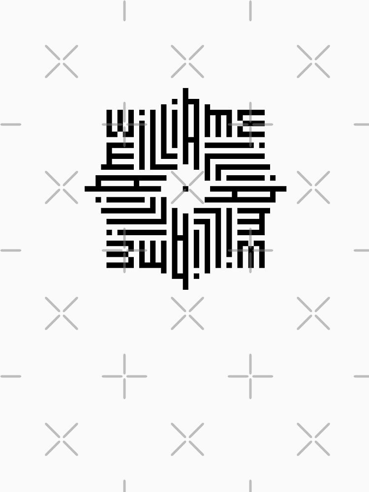 WILLIAM | Black  | Modern Geometric Kufi Calligraphy | From Name to Art by FOR YOUR NAME
