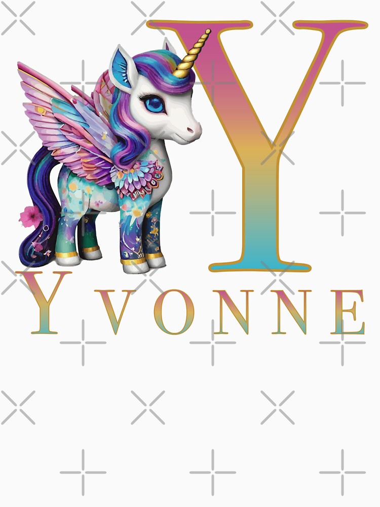 Yvonne name with a cute unicorn by Lubellebubble20