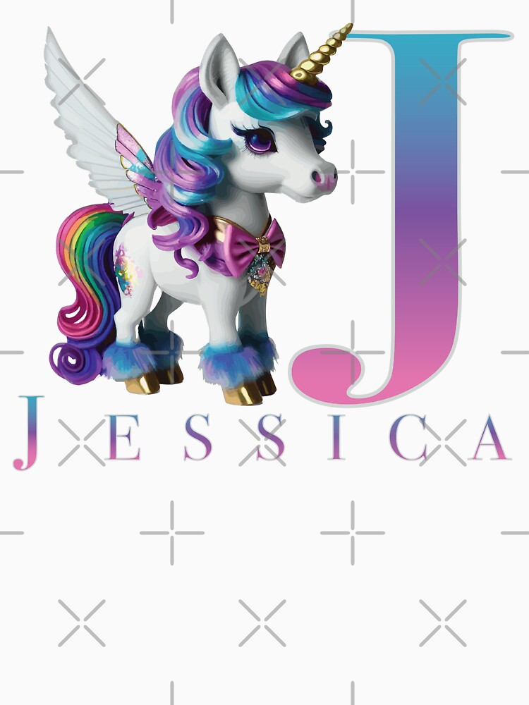 Jessica name with a cute unicorn by Lubellebubble20