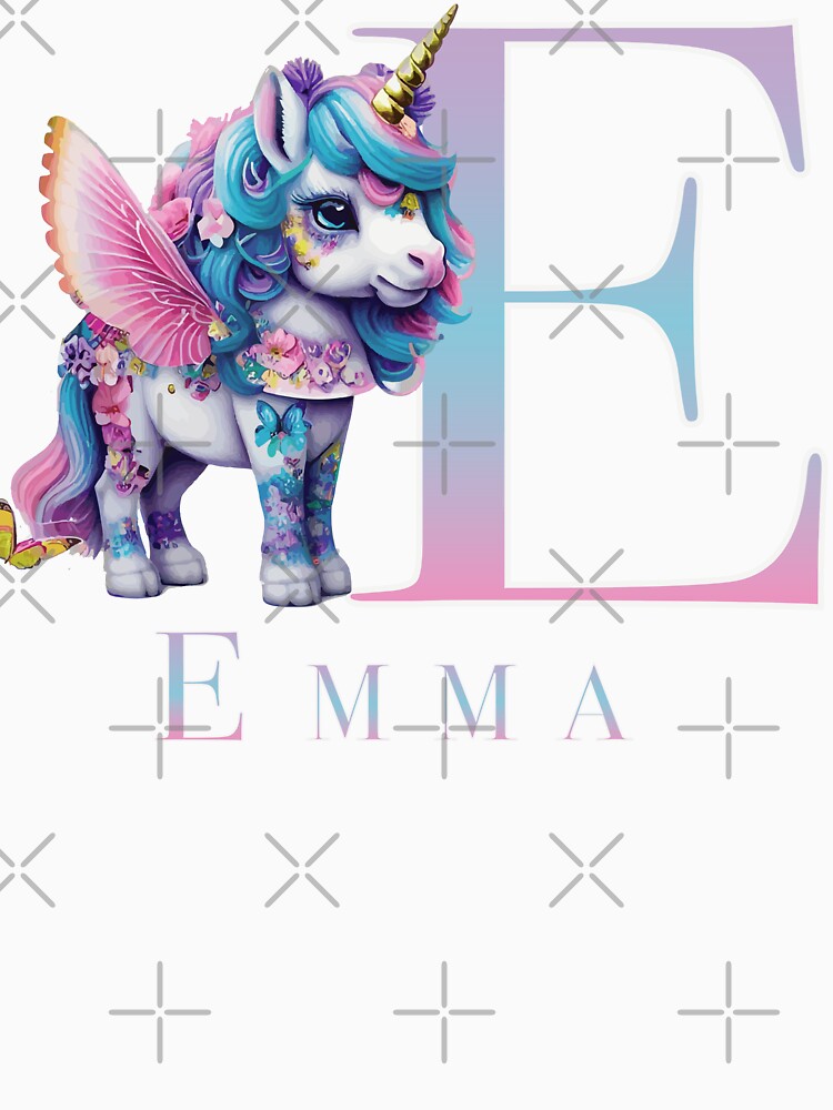 Emma name with a cute unicorn by Lubellebubble20