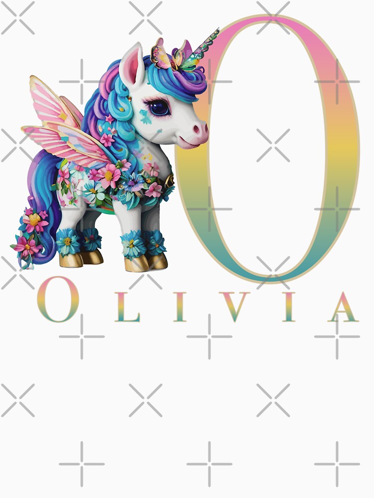 Olivia name with a cute unicorn by Lubellebubble20