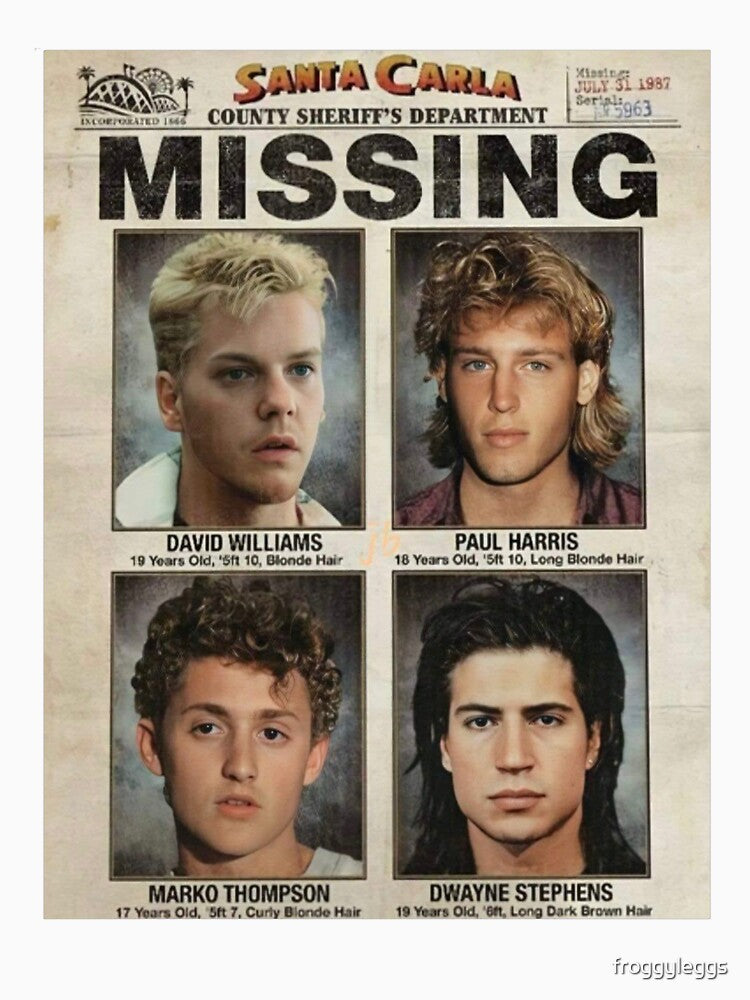 The lost boys missing flyer by froggyleggs