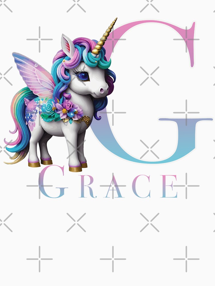 Grace name with a cute unicorn by Lubellebubble20