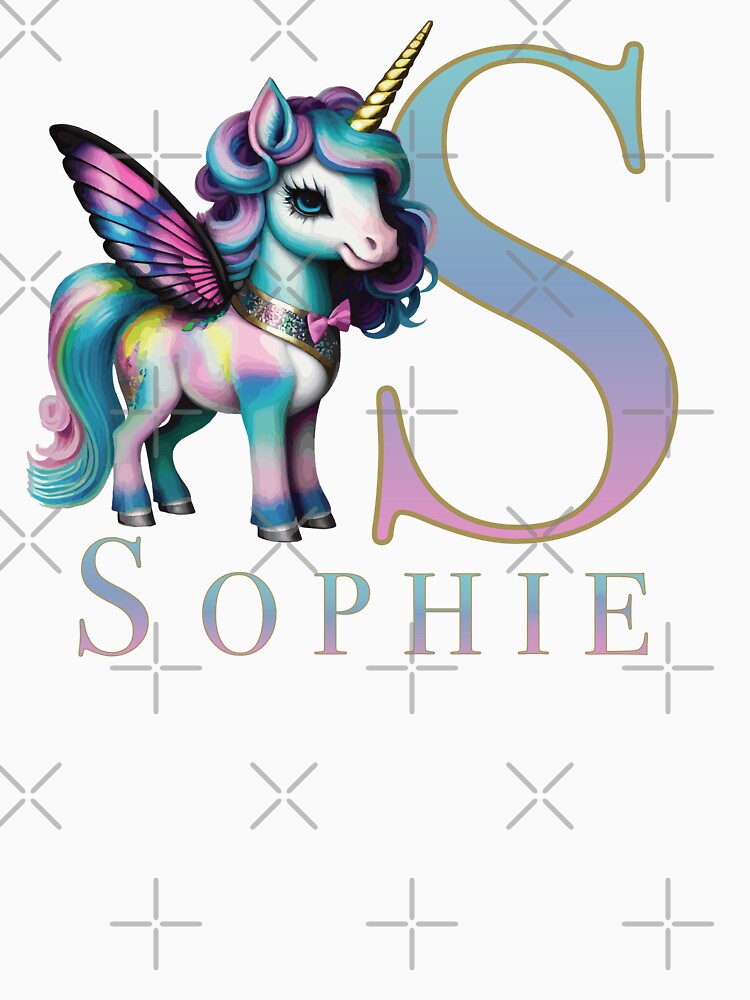 Sophie name with a cute unicorn by Lubellebubble20