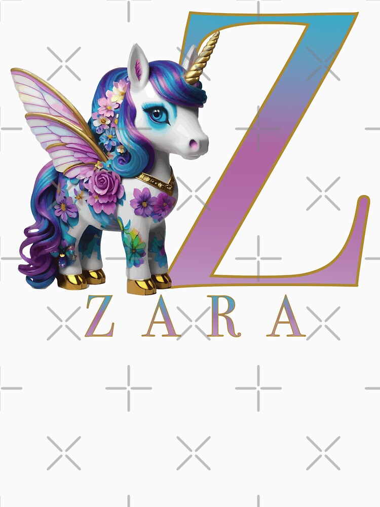 Zara name with a cute unicorn by Lubellebubble20