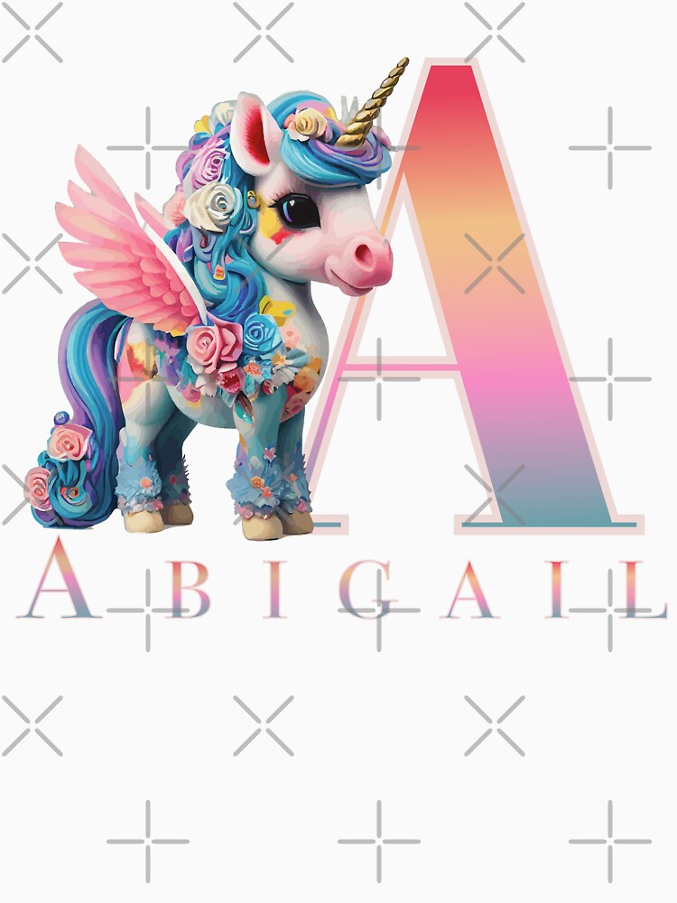 Abigail name with a cute unicorn by Lubellebubble20