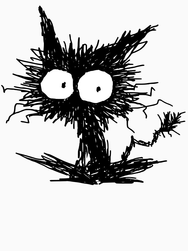 Black Unkempt Kitten GabiGabi by nekomeandon
