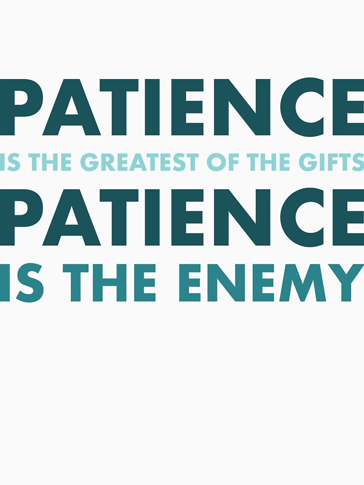 "The Paradox of Patience" – Introspective Typography Quote Art by bambooks.tabooks