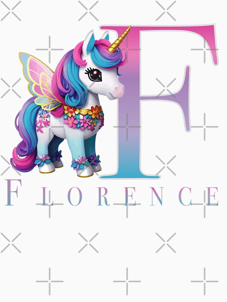 Florence name with a cute unicorn by Lubellebubble20