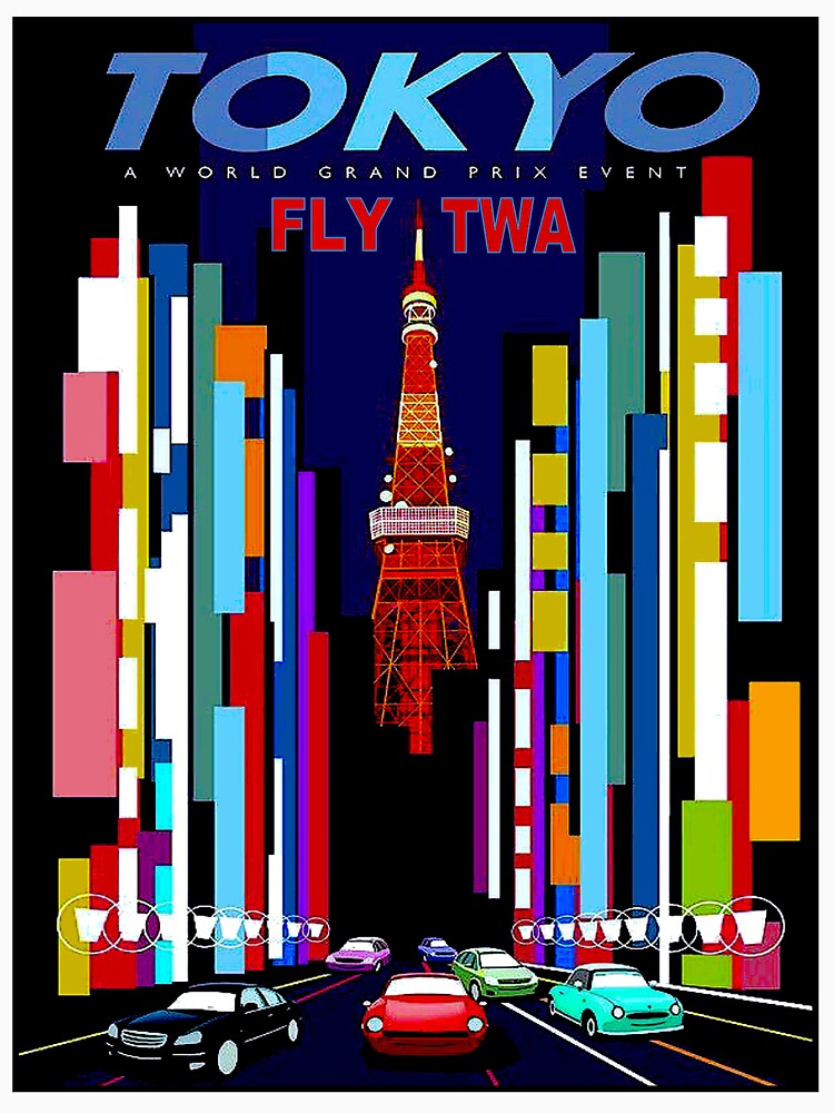 TOKYO : Vintage Fly to Japan Tourism Advertising Print by posterbobs
