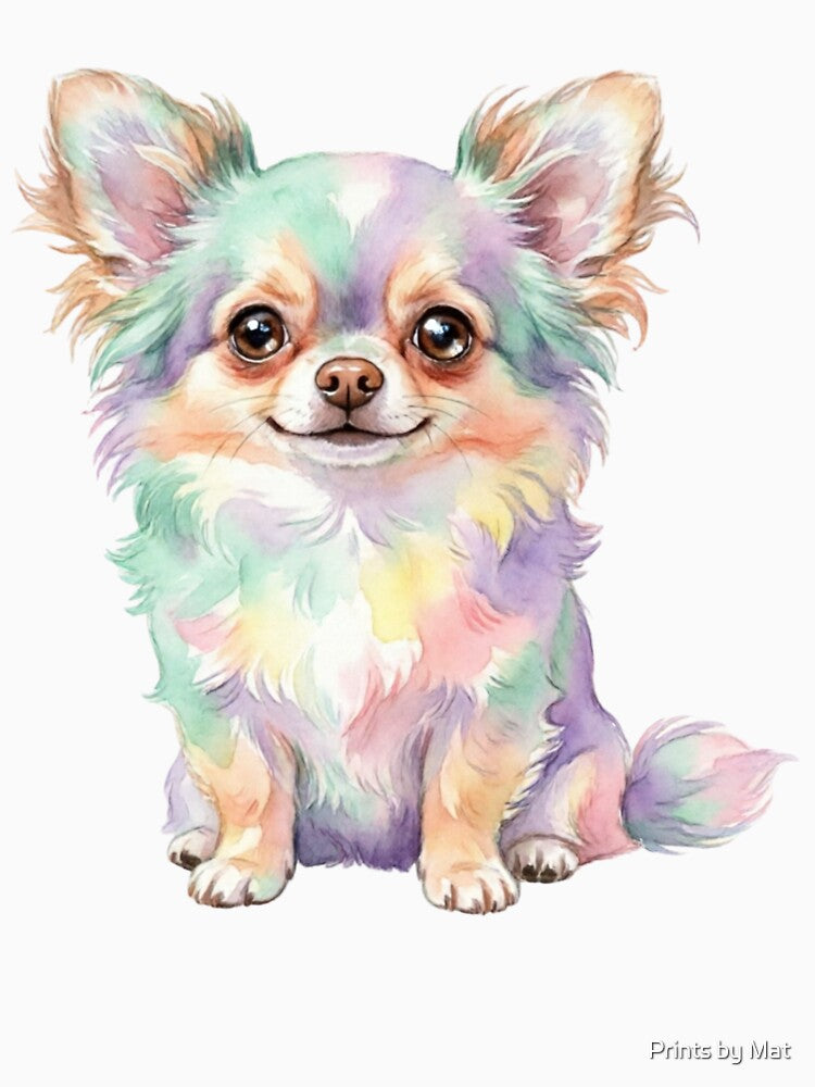 Chihuahua Dog Oversized Ears Bold Heart Mighty by Prints by Mat