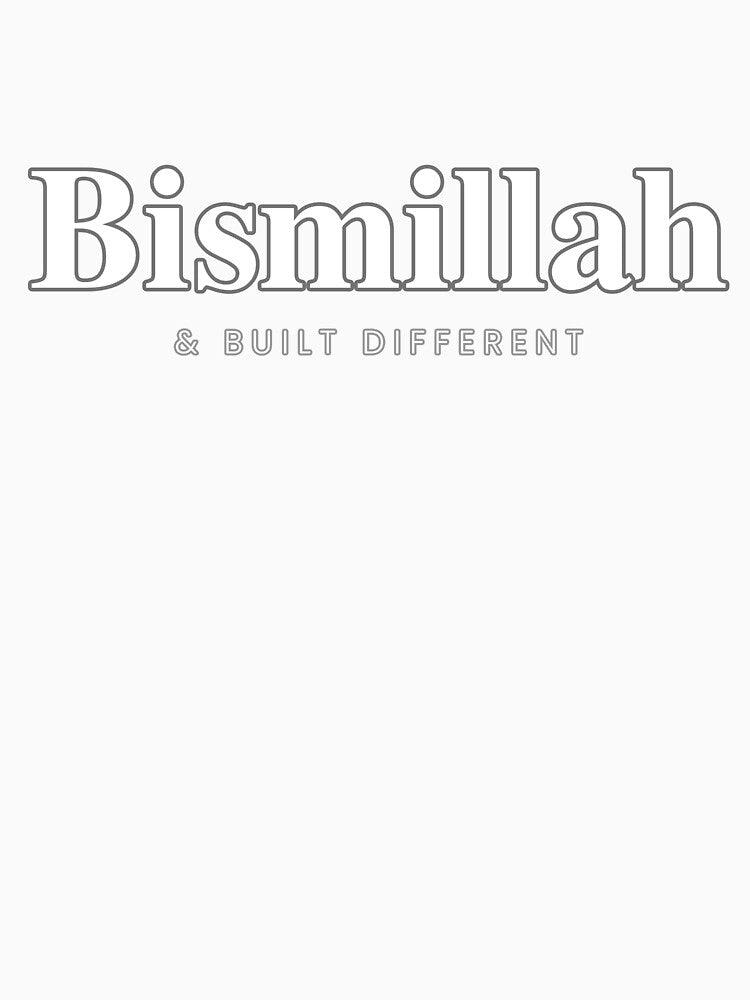 Bismillah Built Different Oversized Serif Tee by JusstTees